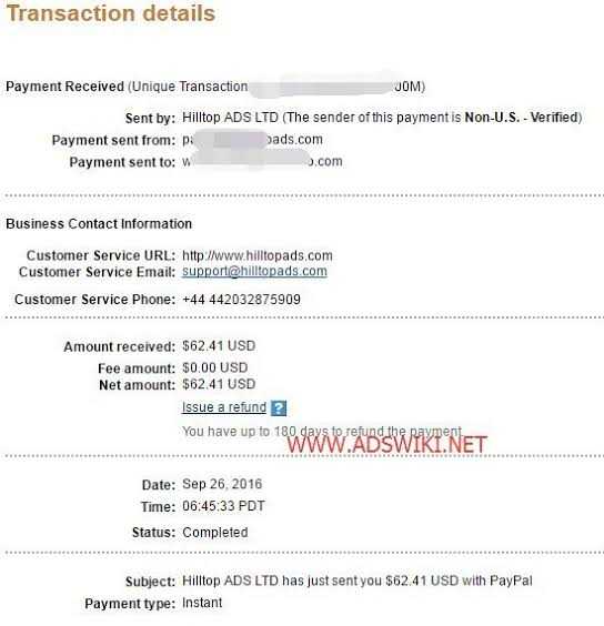 Hilltopads review and Payment Proof