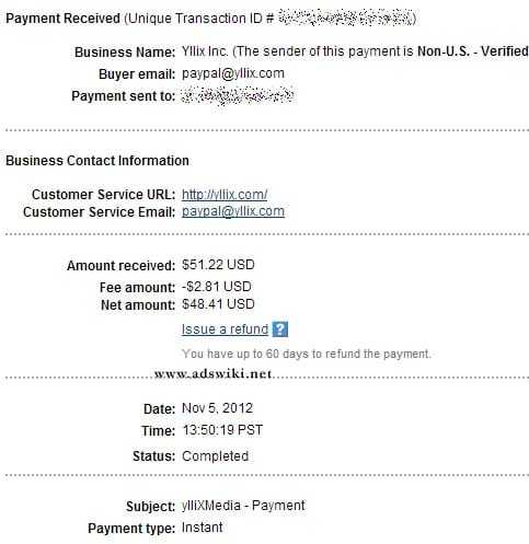 Yllix Payment Proof