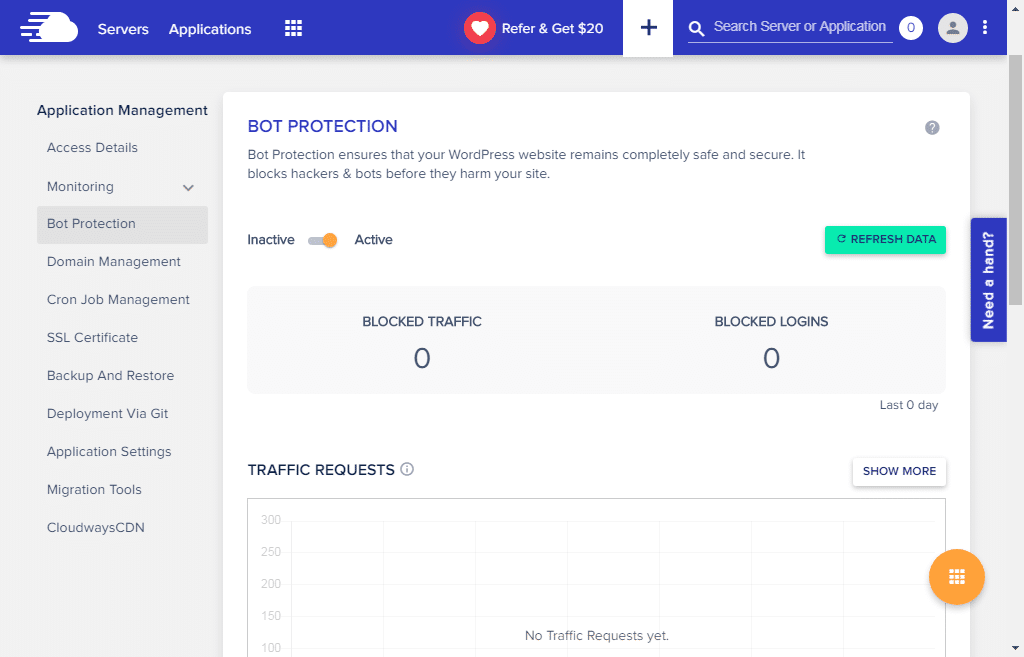 Bot Protection Form Cloudways