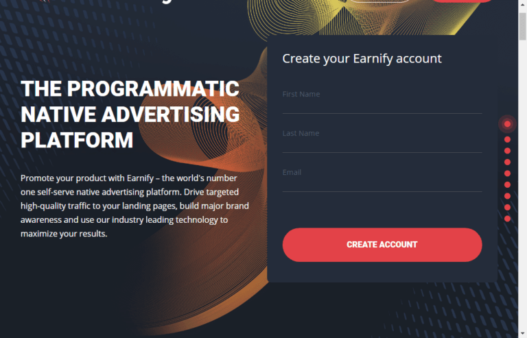 Earnify Review: Programmatic Native ads Network
