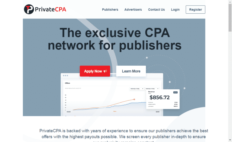 Privatecpa Review: Exclusive CPA network for publishers