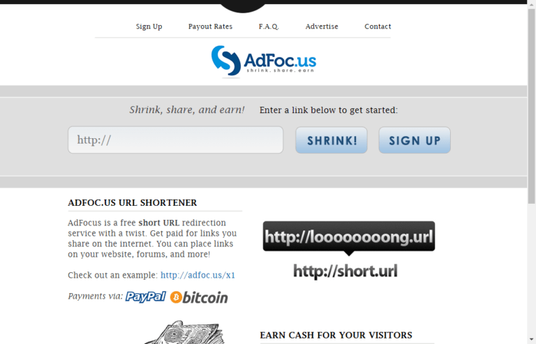 Adfocus Review: Short, Shrink And Earn