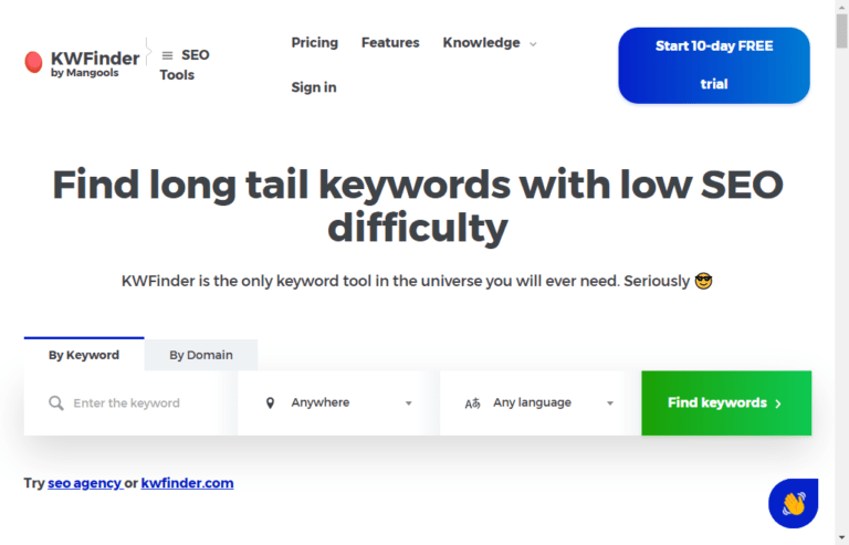 Kwfinder – Mangools Review: Low-Cost SEO Research Tool