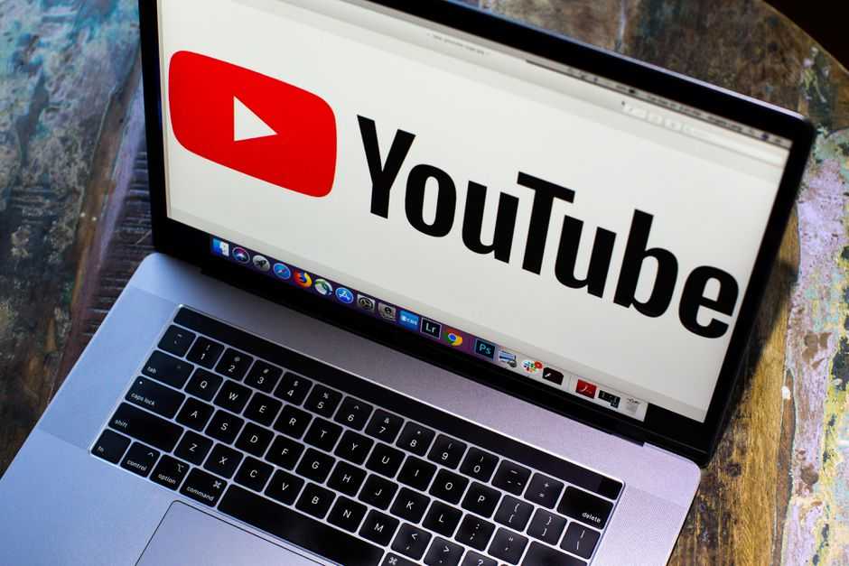youtube logo laptop
